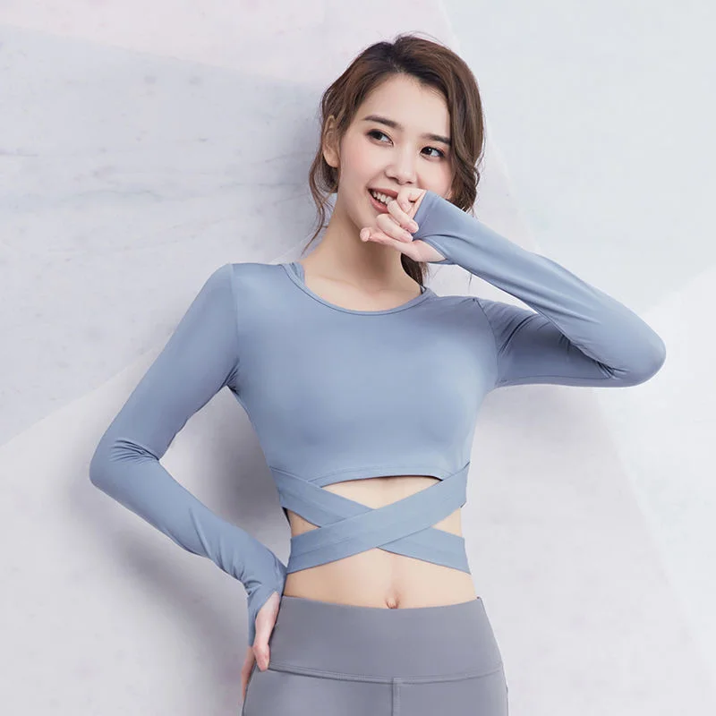 

Yoga Crop Top Tights Women's Short Red T-shirt Summer Running Clothes Yoga Sports Top Top Deportivo Mujer Camisetas