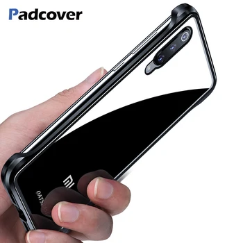 

Padcover Metal tempered glass phone case for Xiaomi Mi 9 transparent drop-proof shock-proof back cover With back film