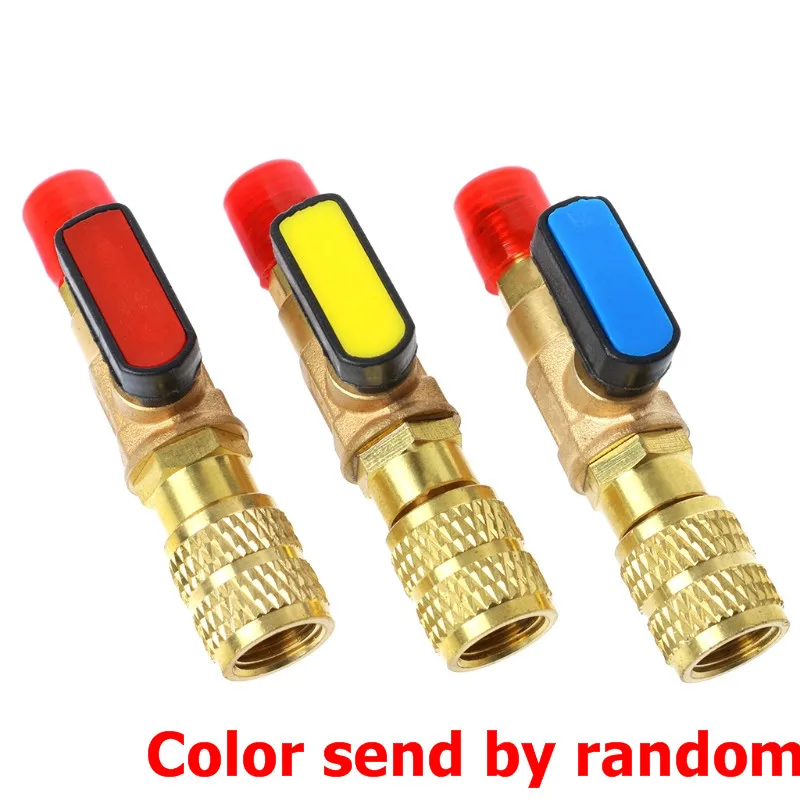 

1pc R410A Refrigerant Valve AC Charging Hoses Brass Straight Ball Valves for Refrigeration Manifold Gauges Mayitr