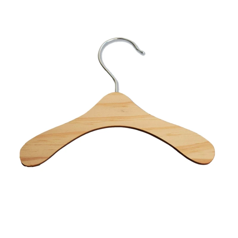

10Pcs Practical Non-Slip Wooden Dolls Clothes Hangers Doll Coat Dress Accessories Jacket Organization Shelf