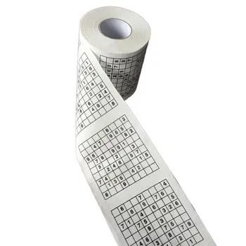 

Novelty Funny Number Sudoku Printed Toilet Paper Soft Toilet Paper Tissue Wood Pulp Roll Paper Home Bath Toilet Roll Paper