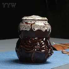 Форма тыквы чайная коробка канистра кухня кофе порошок Органайзер чайная жестяная коробка для хранения керамический чайник Caddies влагонепроницаемое уплотнение Caddy