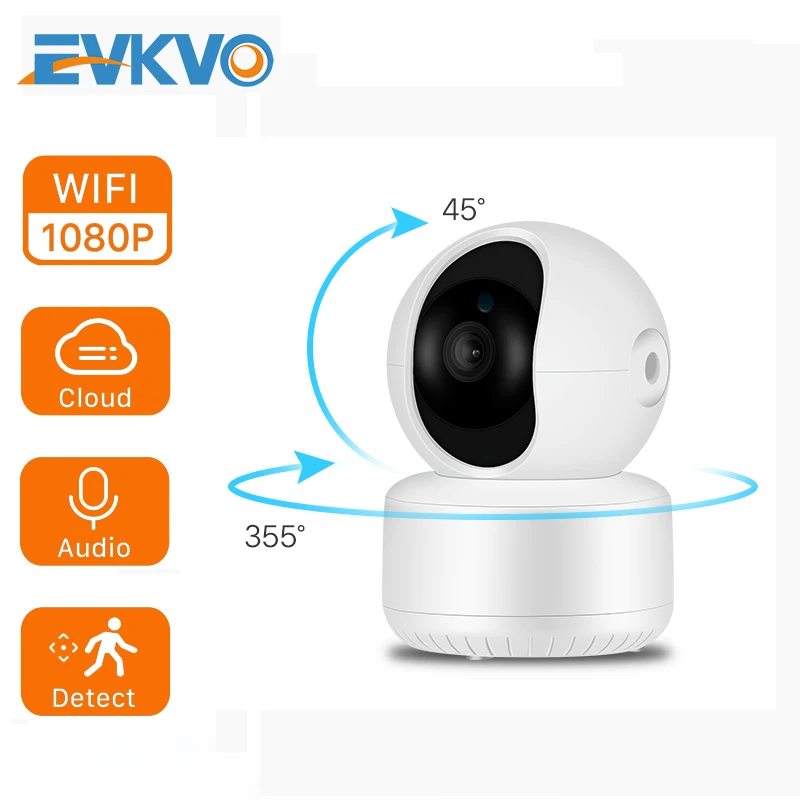 Камера видеонаблюдения EVKVO 1080P Wi Fi P2P беспроводная с ночным видением 2