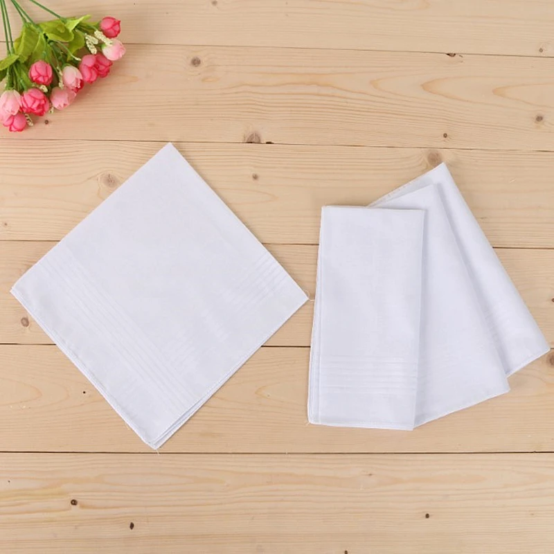 5 шт. белые носовые платки для мужчин и женщин 100% хлопок супер мягкое моющееся