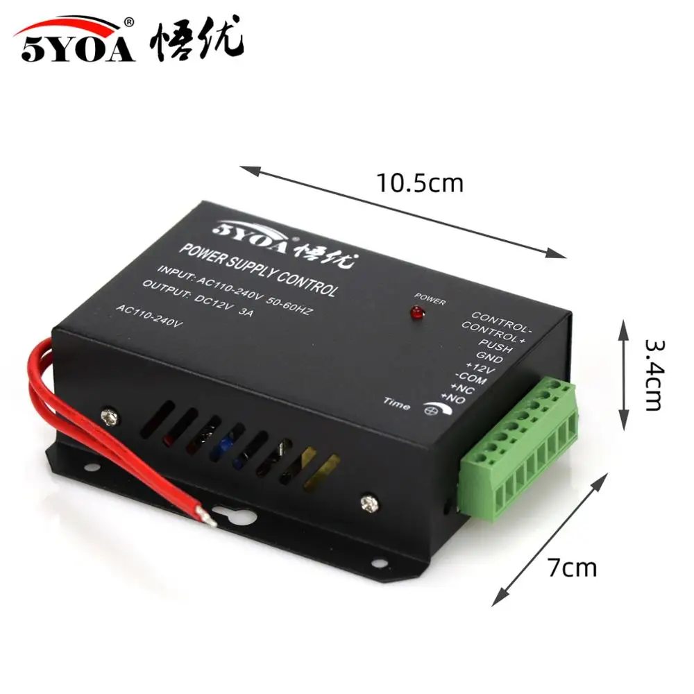 Система контроля допуска к двери переключатель питания 3A/AC 110~ 240V DC 12V для RFID отпечатков пальцев устройство контроля доступа машина