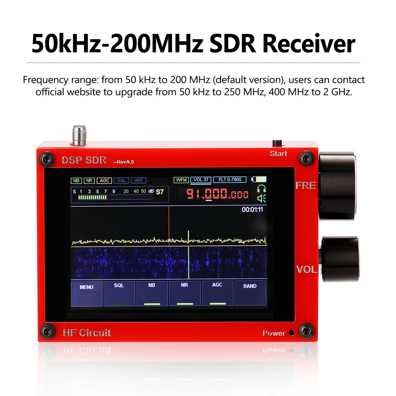50 кГц 200 МГц 3 5 дюйма сенсорный IPS экран SDR приемник Любительское программно