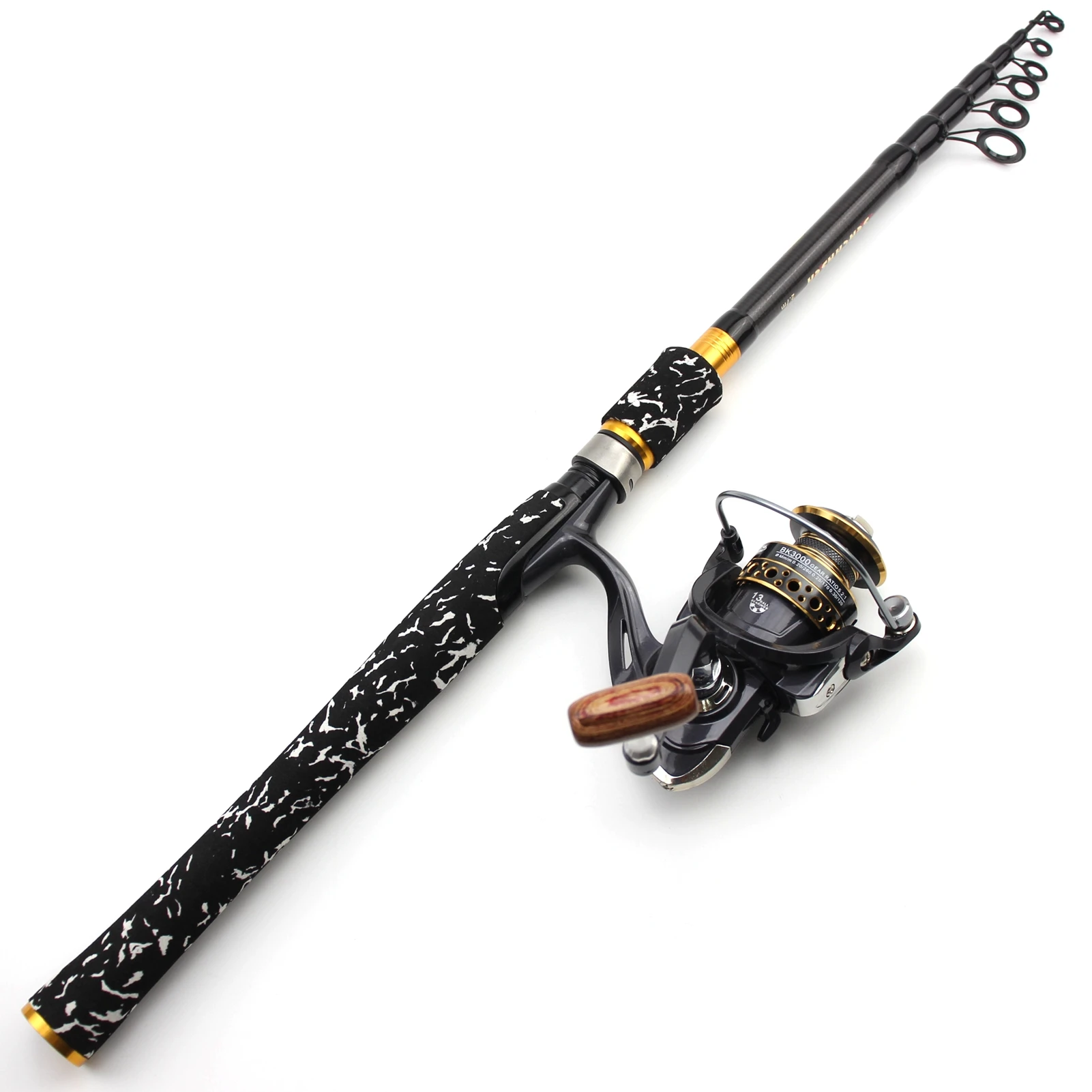 1.8m2.1m2.4m2.7m Carbon Telescopic Fishing Rod Extended Handle Lure Trout Spinning  Rod Reel Combos Beginner Travel Fishing Set - Fishing Rods - AliExpress