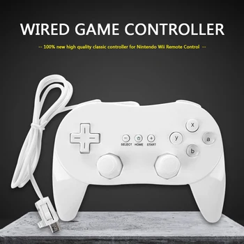 

Wired Gaming Joypads Dustproof Portable Carrying Remote Control Controller Decor for Nintend Wii Classic Joystick