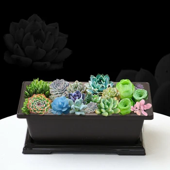 

Flower Plant Pot Square/Rectangular Balcony Nursery Bonsai Succulent Planter