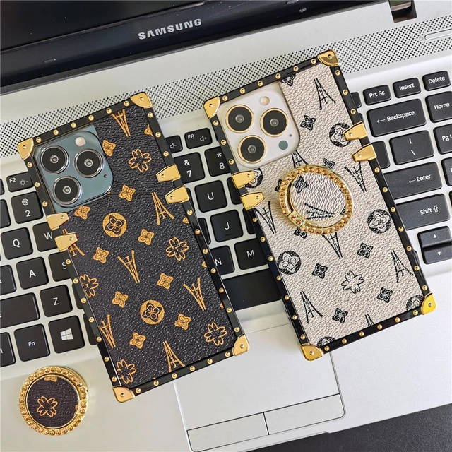 Luxury Phone Cover Geometric Flower Square Case For Samsung Galaxy S22 Ultra  S23 Plus Note 20 Ultra 10 9 S21 Ultra S20 FE S10 S9 - AliExpress