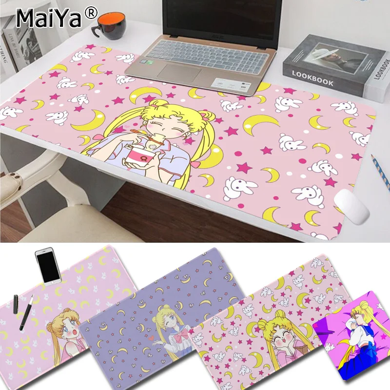 

Boy Gift Pad Hot sale Cartoon Sailor Moon Rubber Mouse Durable Desktop Mousepad Free Shipping Large Mouse Pad Keyboards Mat
