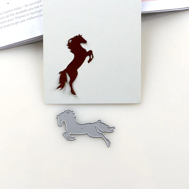 

DUOFEN METAL CUTTING DIES 2019 New rising up horse stencil for DIY papercraft projects Scrapbook Paper Album