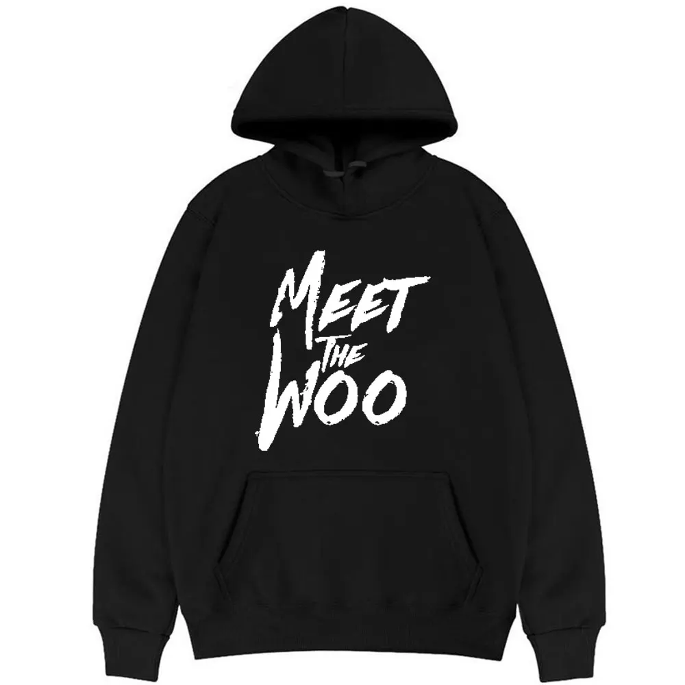 Толстовки MEET THE WOO уличная одежда с принтом рэпера мужские и женские модные