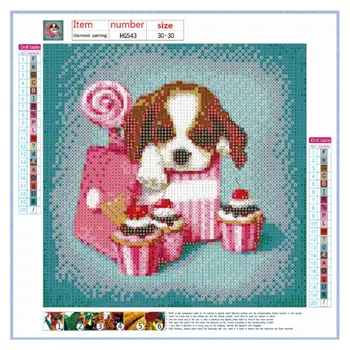 

4 Pack Puppy 5D DIY Diamond Painting Kits Full Drill Rhinestone Embroidery Decor 667B