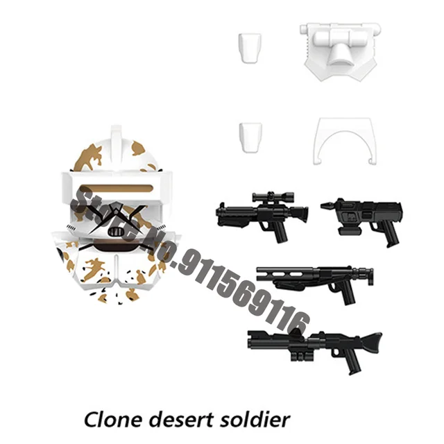 501st Clone Trooper Building Blocks Republic Commando Force 99 Hunter Crosshair Wrecker Echo Cody Rex Star Brick Figure Wars Toy D-X1625