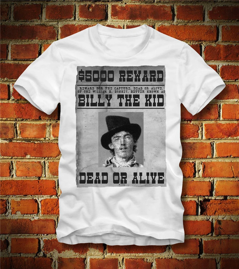 BOARDRIPPAZ футболка для мужчин BILLY THE need DEAD OR ALIVE POSTER ковбойская награда Пистолеты