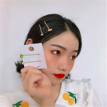 

Korean Version Of The Net Red Hair Color Cute Dinosaur Hairpin Cartoon Word Folder Simple Wild Side Bangs Clip Set