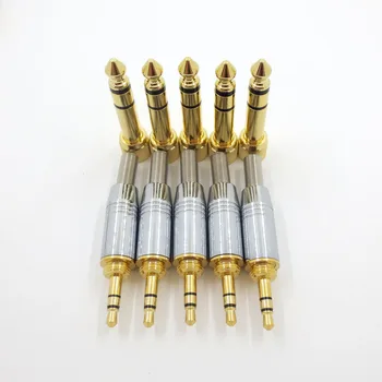 

6.35MM audio conversion head 3.5 thread pin DIY welding plug earphone wire connector