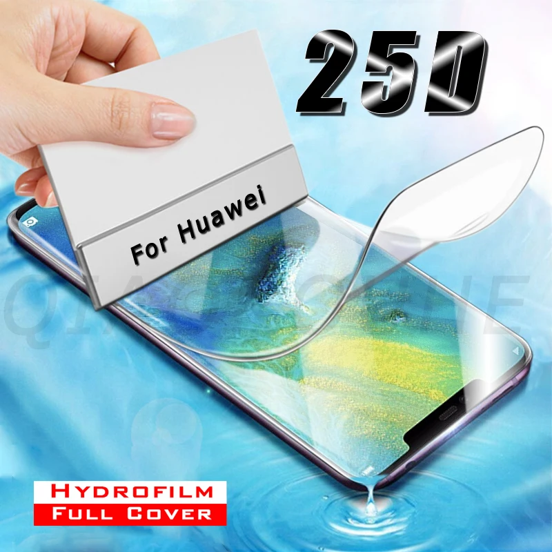 25D Гидрогелевая пленка для Huawei P20 Lite P30 Pro HD Защита экрана Mate 20 30 10 защитная не