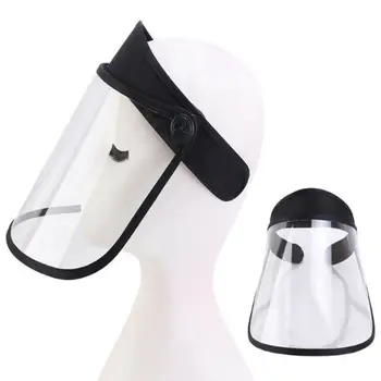 

Transparent Face Shield Anti-Spitting Clear Protective Cover Salivaproof Dust-proof Safe Face Mask Hat