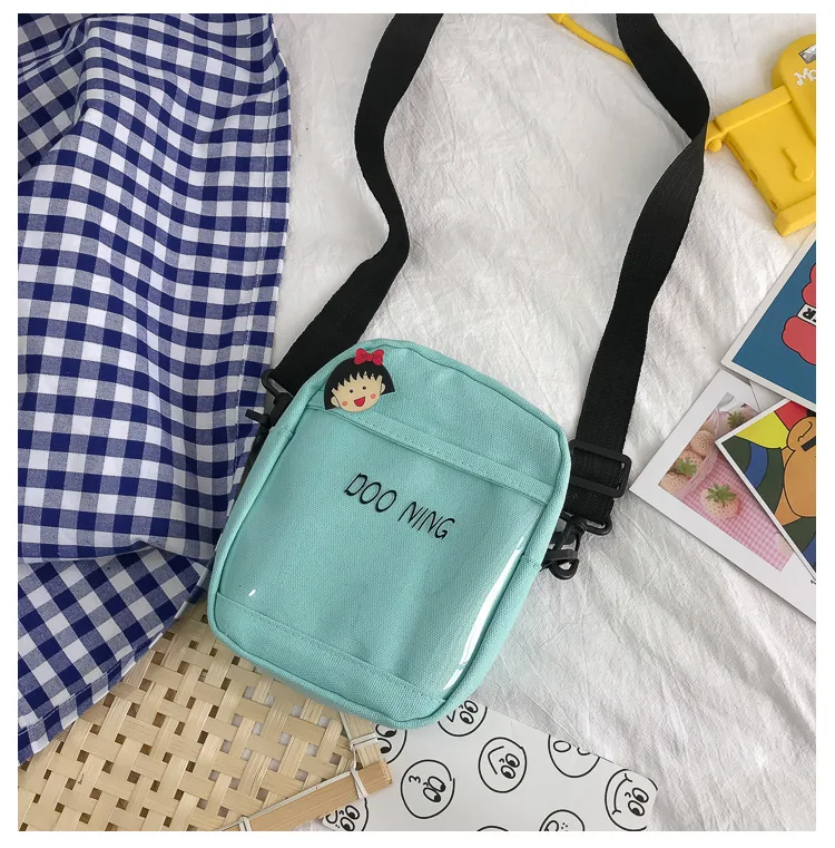 Canvas Bag Women's Shoulder New Style Korean-style Versatile Fashion Summer Hipster Candy Shoulder Bag Phone Package