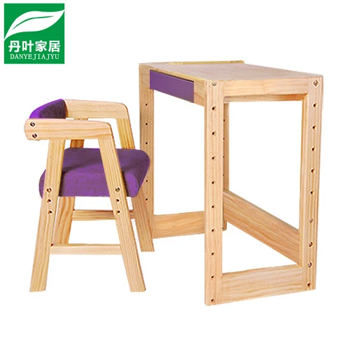 New Durable student desk chair set the height adjustable children learning table solid wood furniture set multicolor optional New Durable student desk chair set the height adjustable children learning table solid wood furniture set multicolor optional