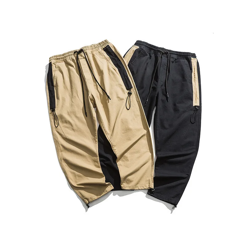 

Origional Men'S Wear Shu 2019 New Style Autumn And Winter MEN'S Casual Pants Loose Straight Pants Men's Pumping Rope Beam Feet H