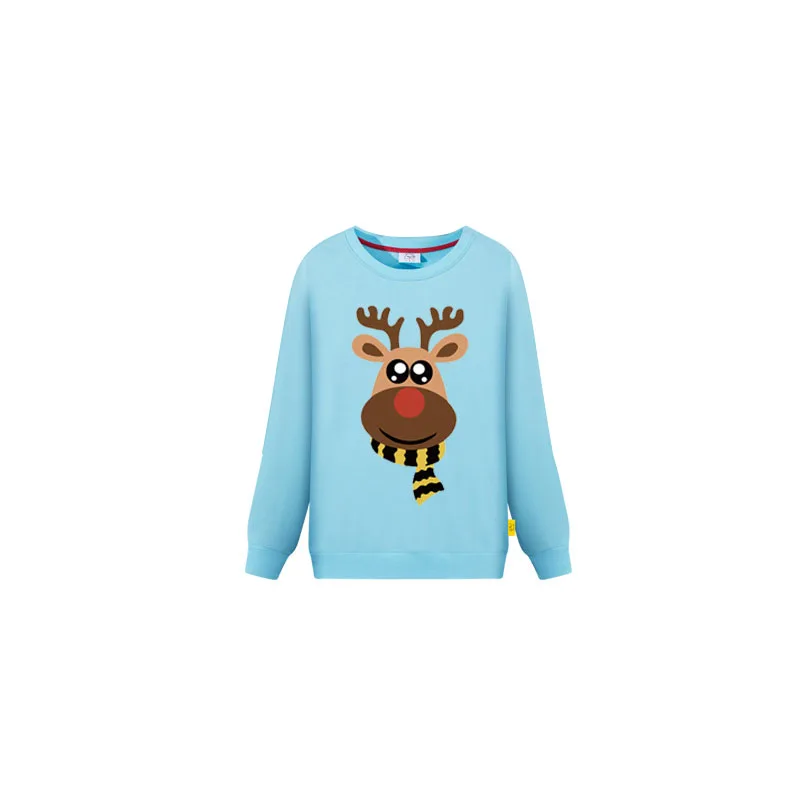 Г., новогодний хлопковый свитер для папы, мамы, дочки и сына одежда для всей семьи Одинаковая одежда для семьи - Цвет: Небесно-голубой