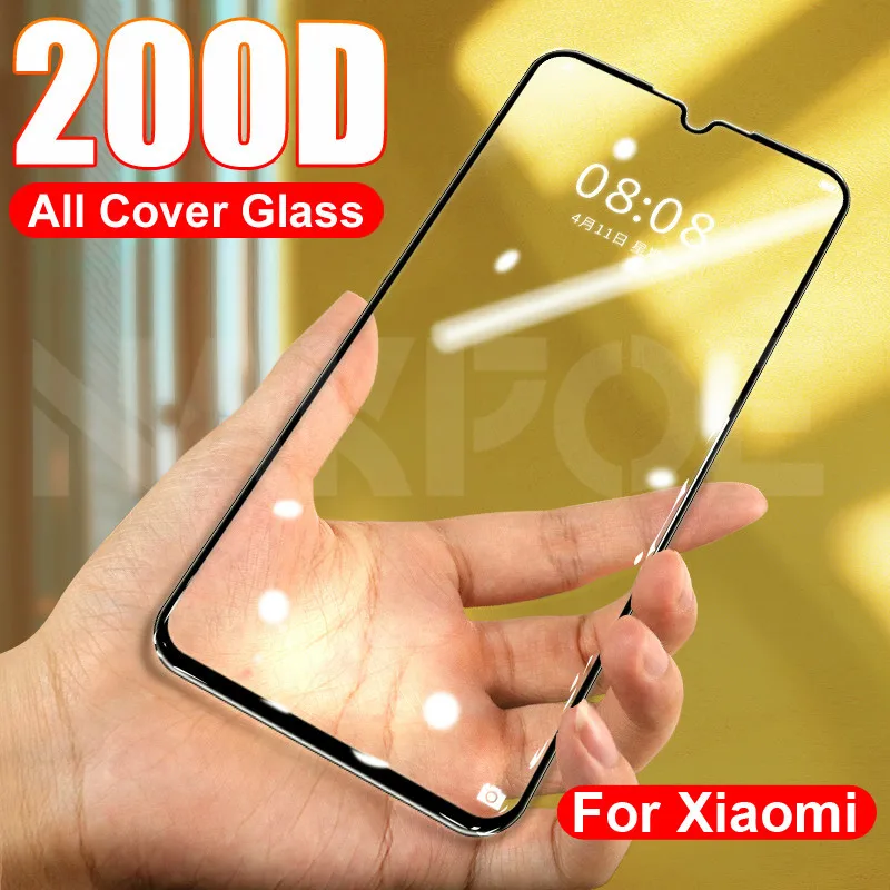 

200D Premium Tempered Glass on For Xiaomi Mi 9 8 SE 9T CC9 CC9E A3 A2 Lite Play F1 Screen Protector Protective Glass Film Case