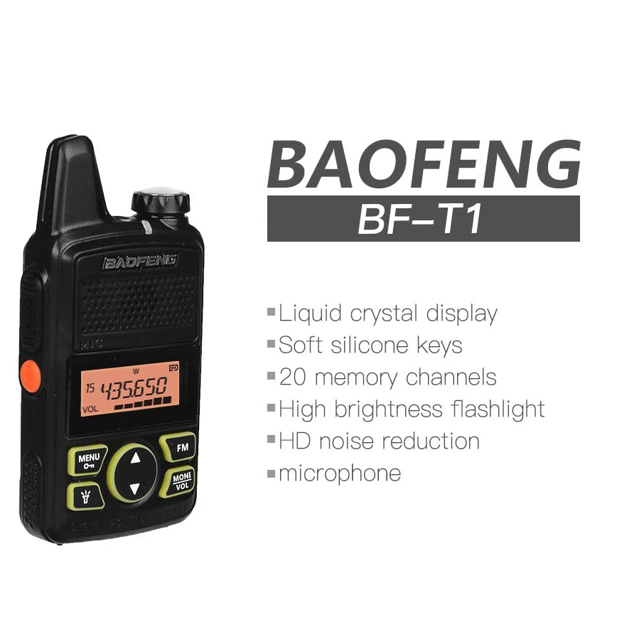 2 шт. Baofeng BF-T1 мини-рация UHF портативный CB Ham Радио BF T1 Ручной FM трансивер детский домофон 5 км bft1 Comunicador