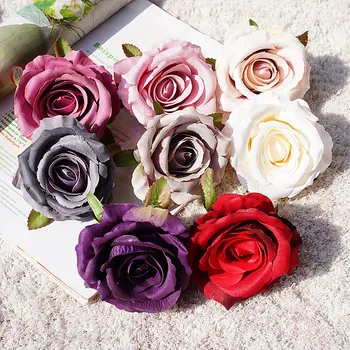 

12pcs Silk roses wedding flowers for scrapbooking christmas decor for home diy gifts Everlasting flower box bridal accessories