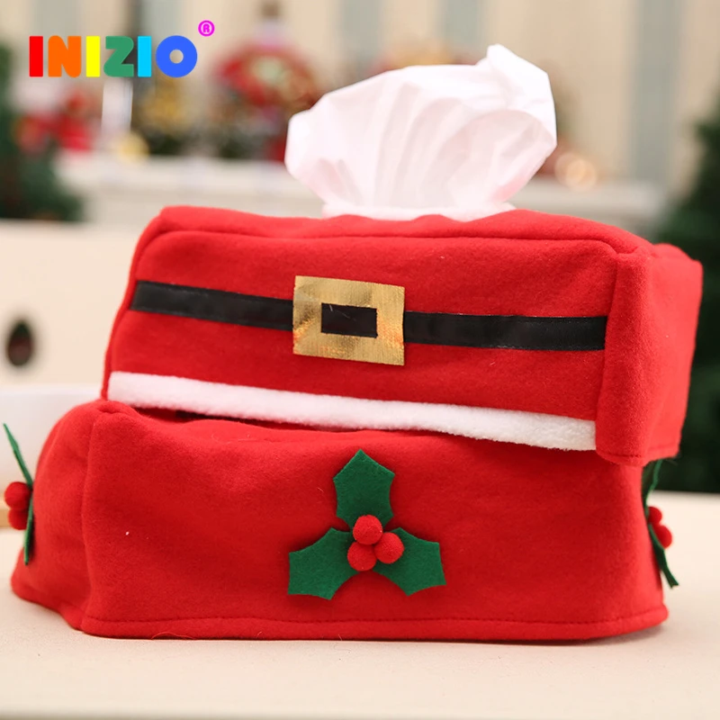 Новогодние украшения Рождественский Санта Клаус коробка для салфеток дома