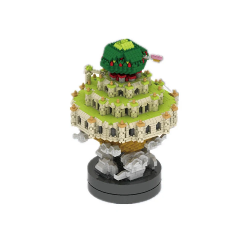 

ZRK 3000 piece DIY mini block Music Rotating Base Sky City Building Blocks Micro Drill Small Particles Assembling Toys Boys Gift