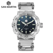 ^^Best Offers San Martin New UFO Modeling Octopus Original Diver Stainless Steel Men's Mechanical Watch Water Resistant Luminous Relojes ^^Best Offers San Martin New UFO Modeling Octopus Original Diver Stainless Steel Men's Mechanical Watch Water Resistant Luminous Relojes