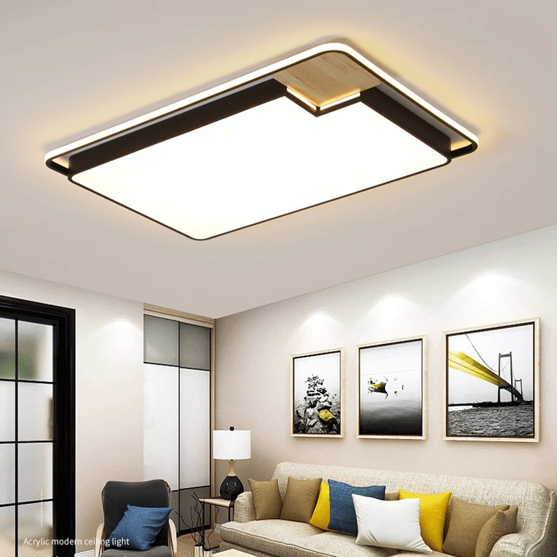 

Modern Led Ceiling Lamps Surface Mounted Led Ceiling Lights luminaire for Living Room Bed Room Hall Solid wood Ceiling Lighting