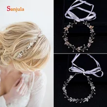 Золотые/Серебряные Листья Свадебная голова створки ручной работы Кристаллы Свадебные невесты цепи аксессуары Novia