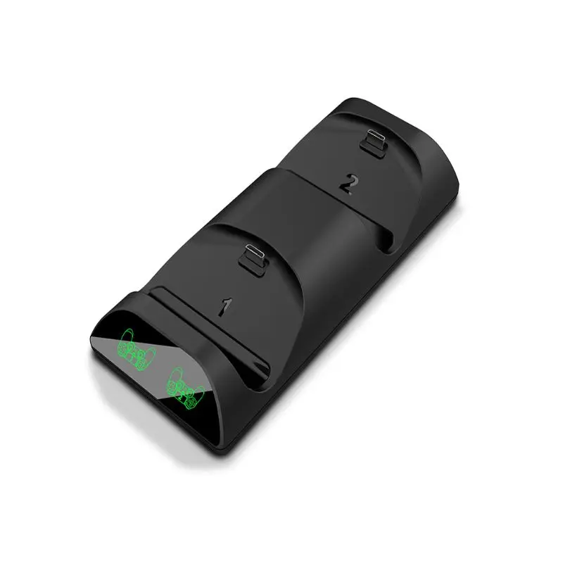 Джойстик ручка двойной быстрой зарядки док-станция USB зарядное устройство кабель для PS4 SLIM PRO игровые контроллеры - Цвет: Черный
