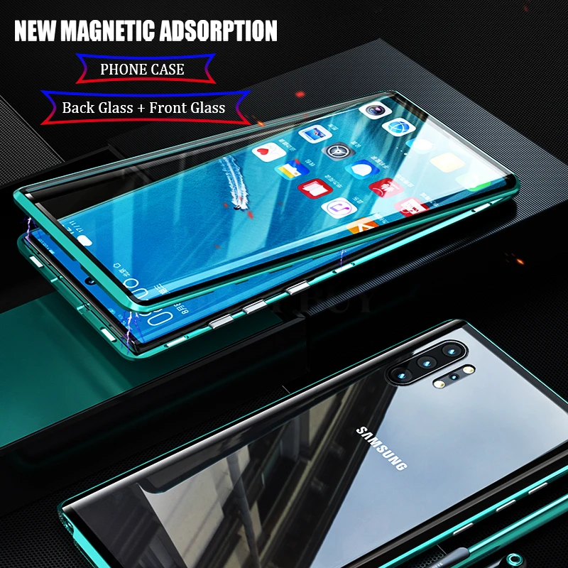 360 Full Protective Phone Case For Samsung Note 10 Plus Cover Magnetic Shockproof Metal Bumber Note10 |