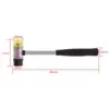 25mm / 30mm / 40mm Rubber Hammer Double Faced Work Glazing Window Nylon Hammer with Round Head and Non-slip Handle DIY Hand Tool 3