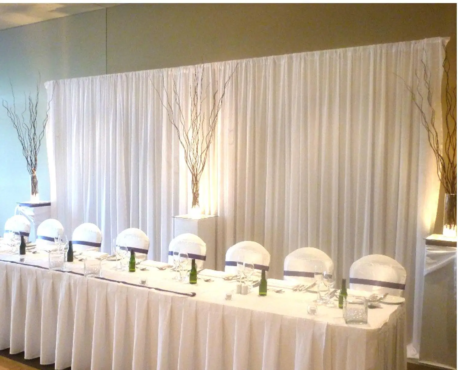 

4X6m Backdrop Curtain Simple White Ice Silk Wedding Backdrop Event Party Dape Curtain For Wedding Home Decoration Background