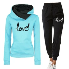 

Women's Tracksuit Winter 2021 Female Hoodies+Pants Suits Outfits Spring Autumn Sweatshirts Women Clothing Free Shipping