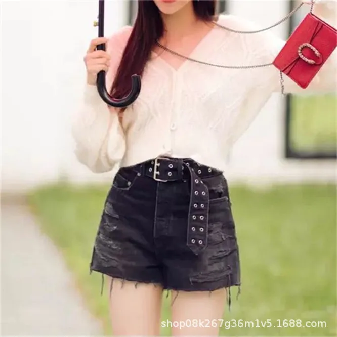 Baru Musim Semi Dan Musim Panas 2020 Yang Mi Acara Bagian Tipis Tall Pinggang Sabuk Lubang Burr Berkaki Lebar Celana Koboi Gadis Celana Jeans Aliexpress