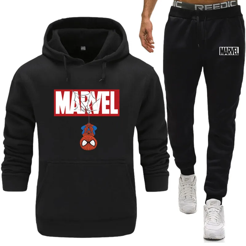 

Marvel Spiderman High Quality Sport Hoodies Men's Sport Suits Running sets Clothes Sports Joggers Training Gym Fitness Tracksuit
