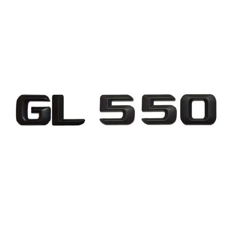 Черный числа буквы эмблема значка на багажник стикер для Mercedes GL класса GL550 - Цвет: Matt Black