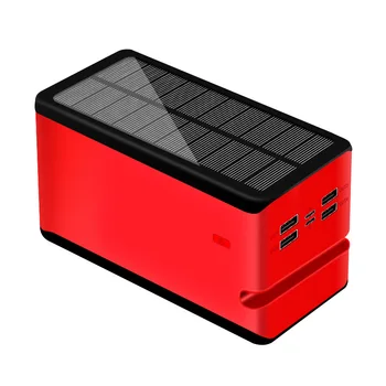 

100000mAh power bank, suitable for iPhone Xiaomi Samsung 4USB large capacity LED light portable solar power supply