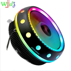Ventilador de refrigeración RGB para ordenador, Enfriador de CPU para Intel LGA 1150 1151 1156 775 AMD AM2 AM3 PC, rradiador