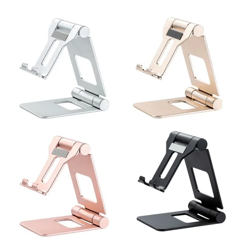 Aluminum alloy mobile phone holder tablet computer bracket lazy double fold support stand | Обустройство дома