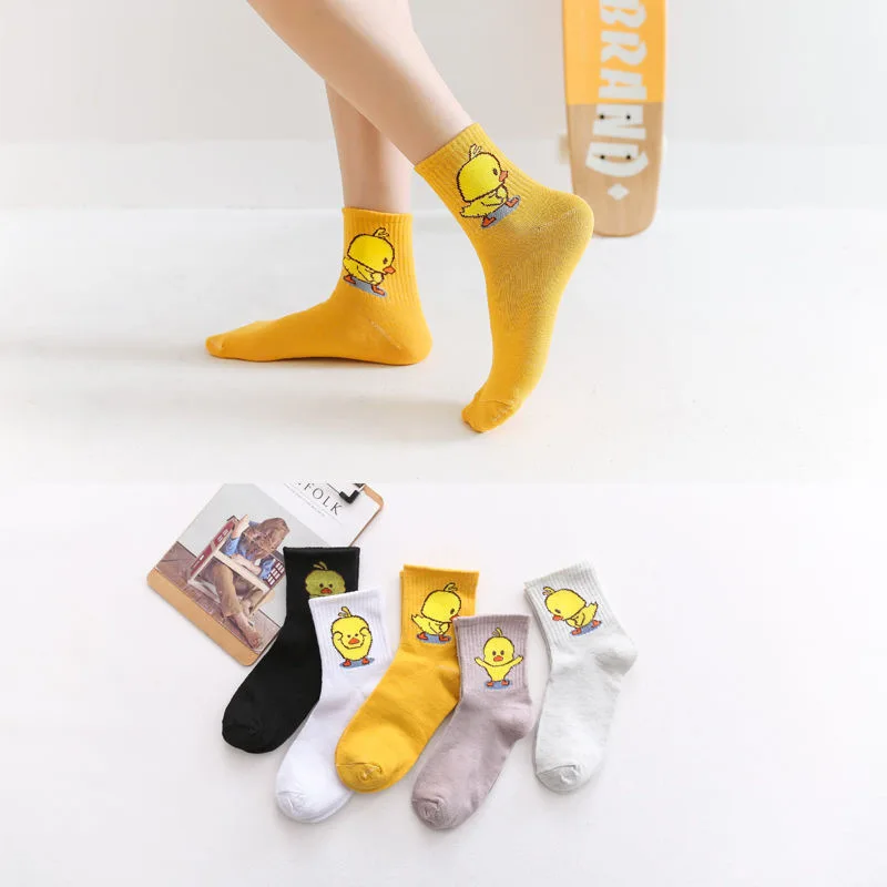 Black Теплая мода мультфильм Симпатичные Короткие носки женские Harajuku милые носки до лодыжки хипстер скейтборд носки-плавники женская обувь; большие размеры 34-41 размер - Color: Black