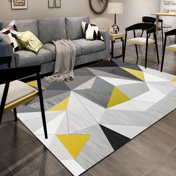 

New Nordic Style Washable Carpet Rug For Living Room Modern Printing Geometric Floor Rug Carpet For Parlor Mat Bedroom Washroom