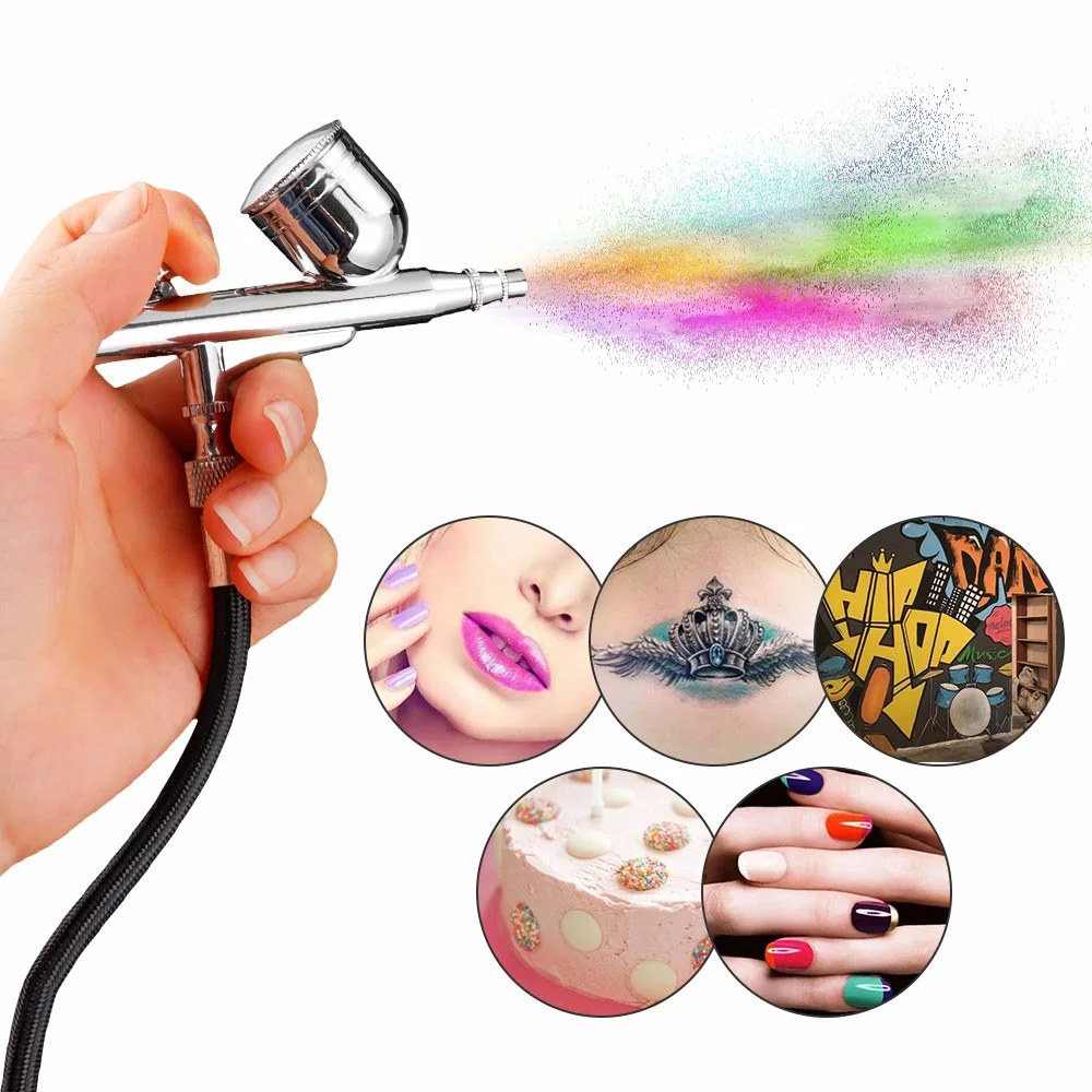 Dual Action Airbrush Compressor Kit Air-Brush Makeup Nail Paint Spray Gun Manicure Craft Cake Tattoo Spray Model Air Brush Tool